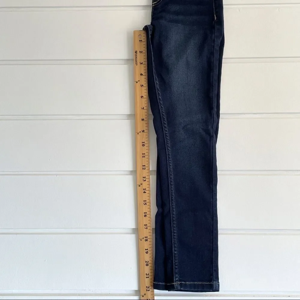 Justice Girls Mid Rise Dark Wash Jegging Jeans Size 8 Like New Condition